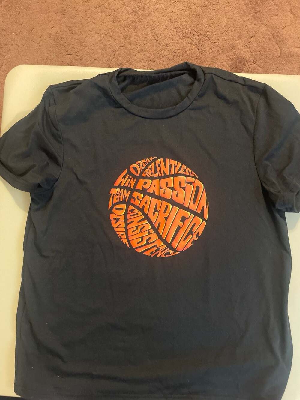 Basketball Motivational Word Cloud Graphic T-Shirt